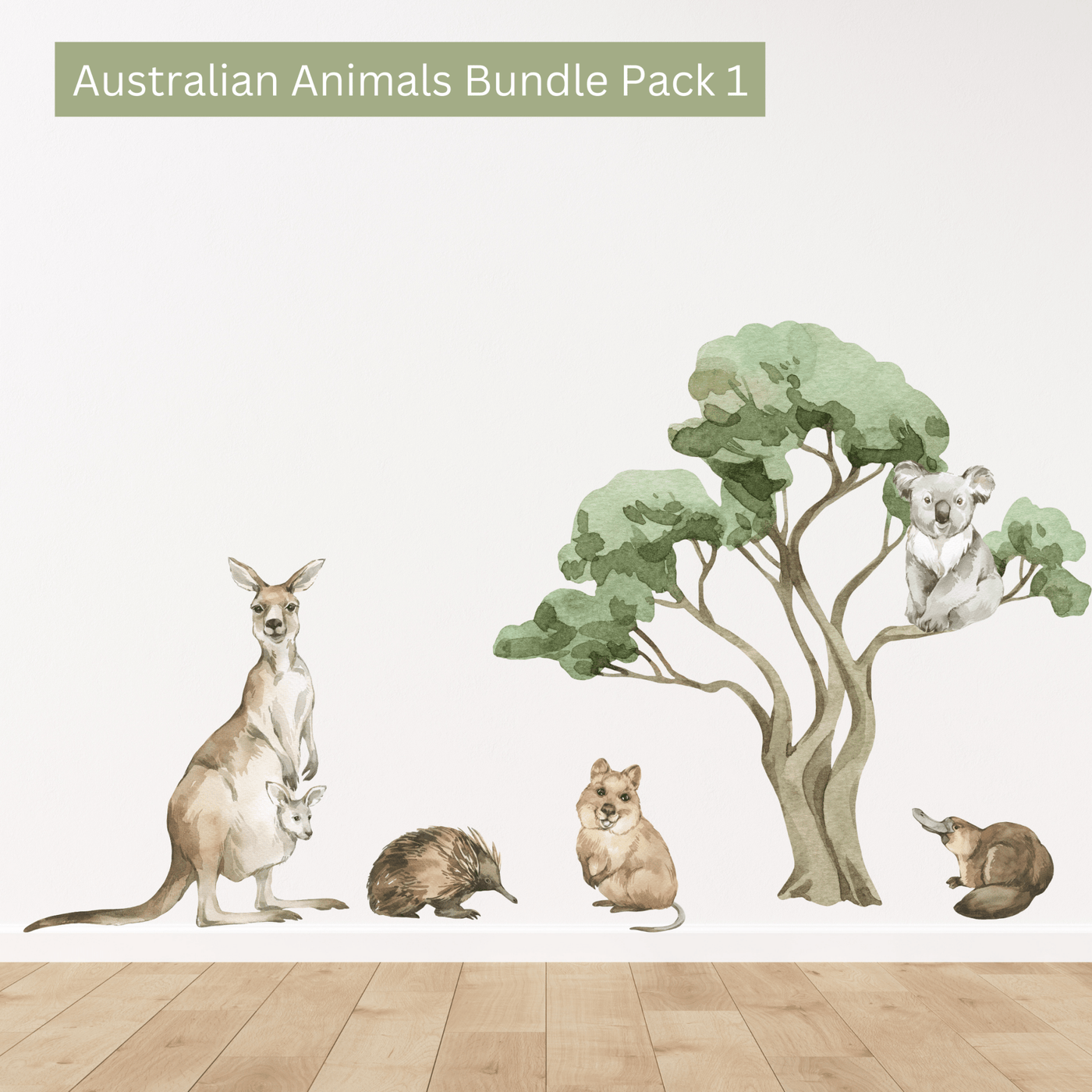 Australian Animal Wall Decals - Jack Harry and Ollie