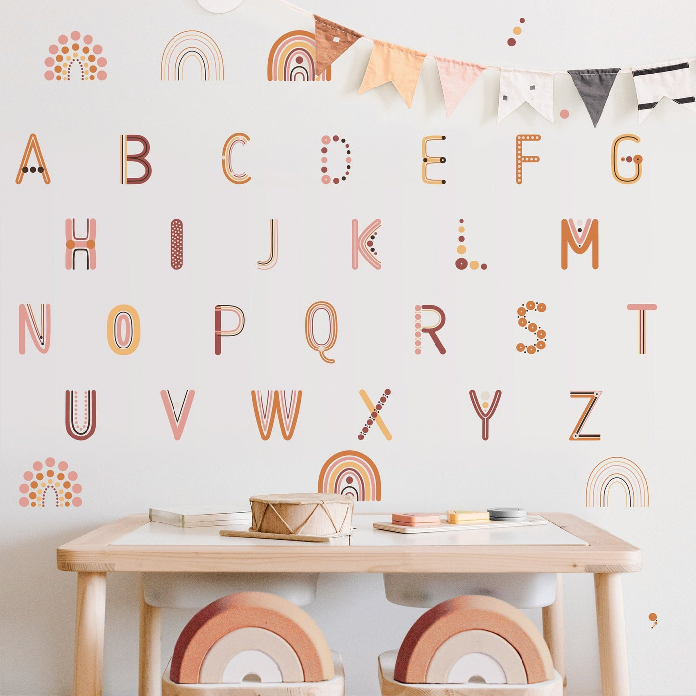 Boho Alphabet Wall Stickers - Jack Harry and Ollie