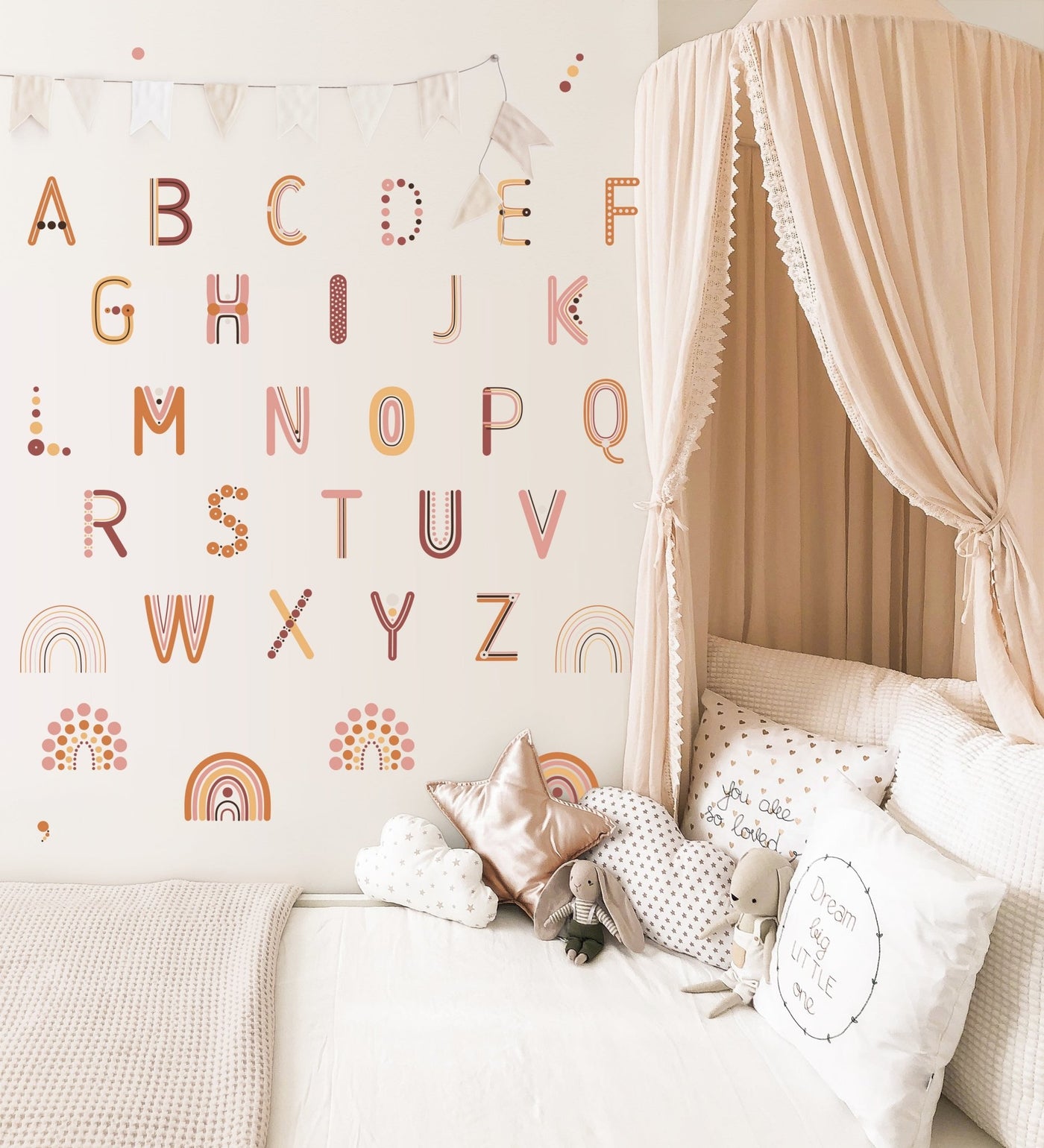 Boho Alphabet Wall Stickers - Jack Harry and Ollie