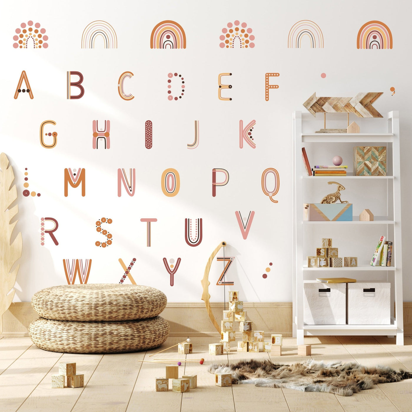 Boho Alphabet Wall Stickers - Jack Harry and Ollie