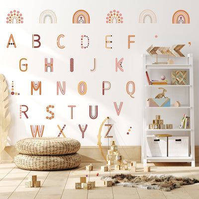 Boho Alphabet Wall Stickers - Jack Harry and Ollie