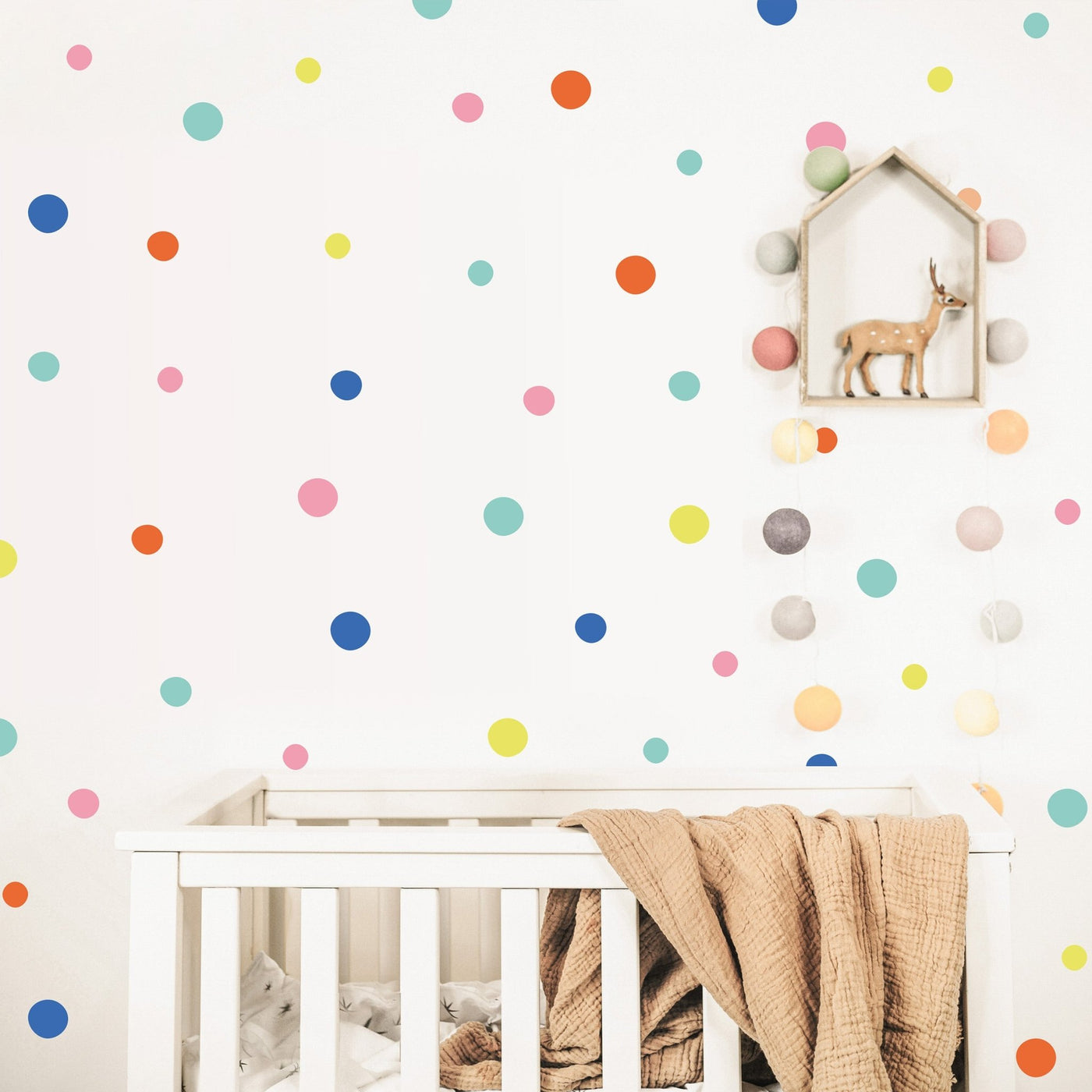 Bright and Bold Polka Dot Wall Stickers Colour Combo 4 - Jack Harry and Ollie