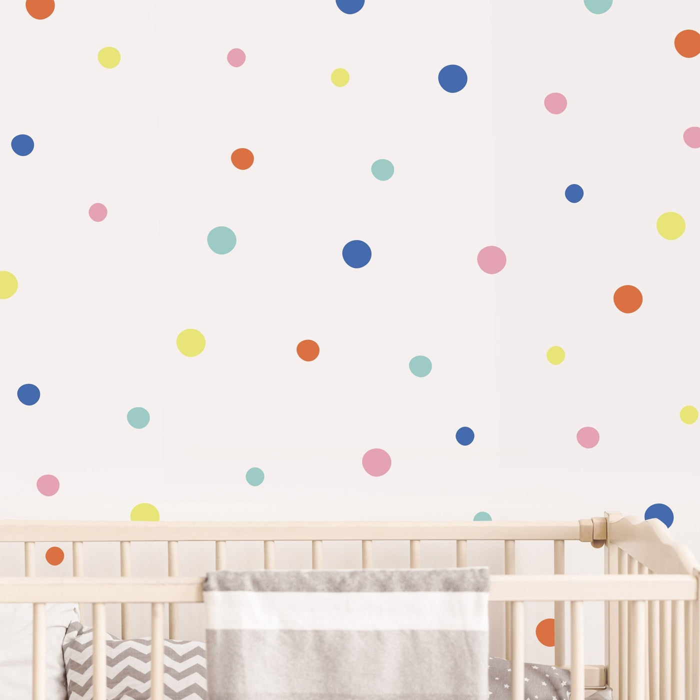 Bright and Bold Polka Dot Wall Stickers Colour Combo 4 - Jack Harry and Ollie