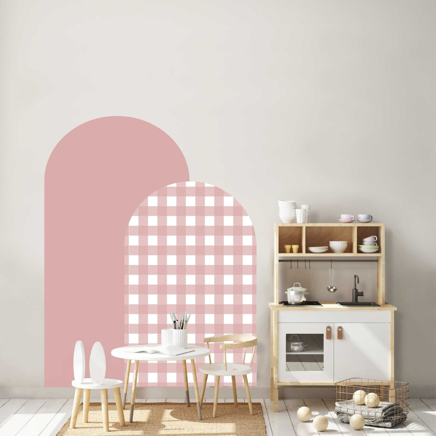 Gingham Arch Wall Decals 2 Arches - Jack Harry and Ollie