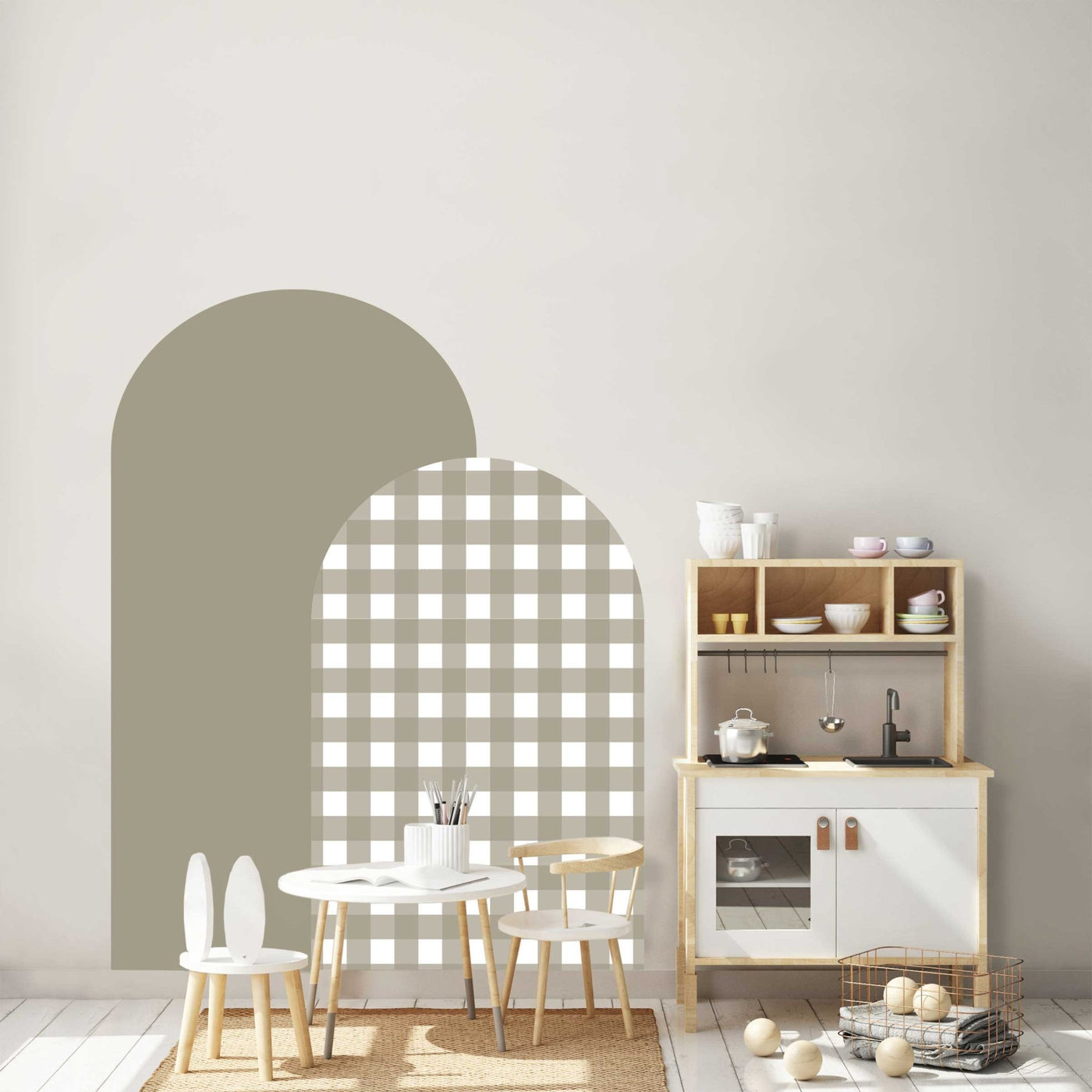 Gingham Arch Wall Decals 2 Arches - Jack Harry and Ollie