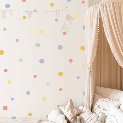 Multicolour Polka Dot Wall Stickers Colour Combo 5 - Jack Harry and Ollie