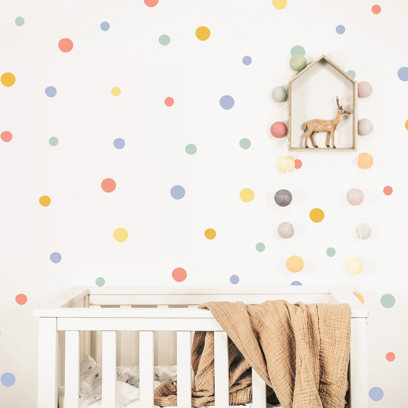 Multicolour Polka Dot Wall Stickers Colour Combo 5 - Jack Harry and Ollie