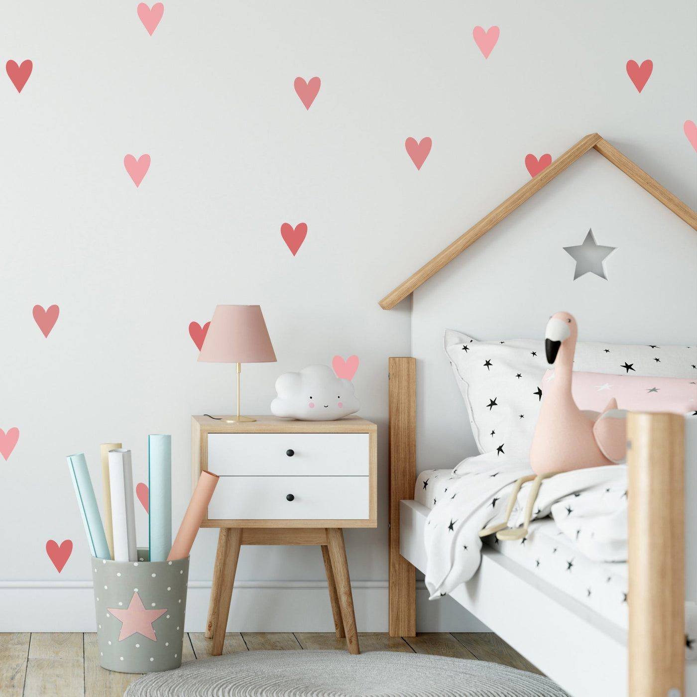 Red Heart Wall Stickers - Jack Harry and Ollie