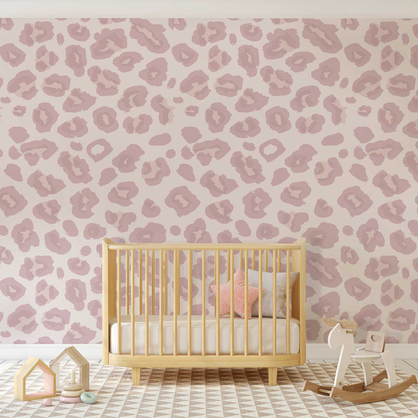 Safari Leopard Pink Wallpaper - Jack Harry and Ollie