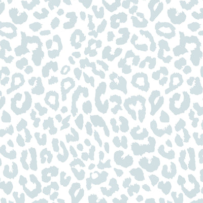 Safari Leopard Soft Blue Wallpaper - Jack Harry and Ollie