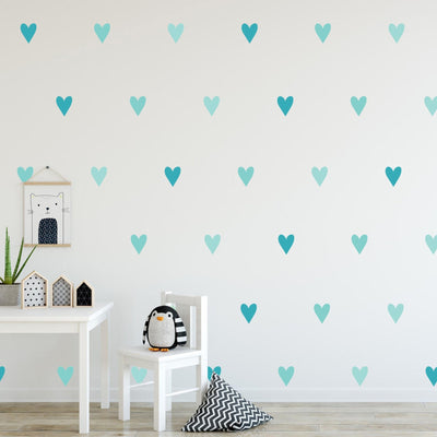 Teal Heart Wall Stickers - Jack Harry and Ollie