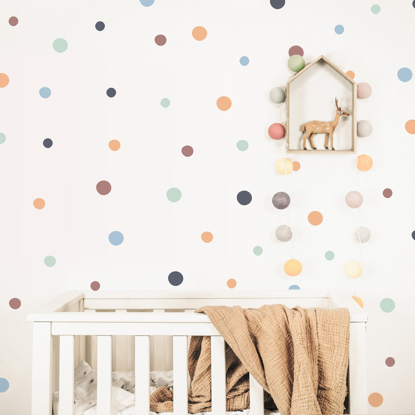 Warm and Earthy Irregular Shape Polka Dots Wall Stickers Colour Combo 1 - Jack Harry and Ollie