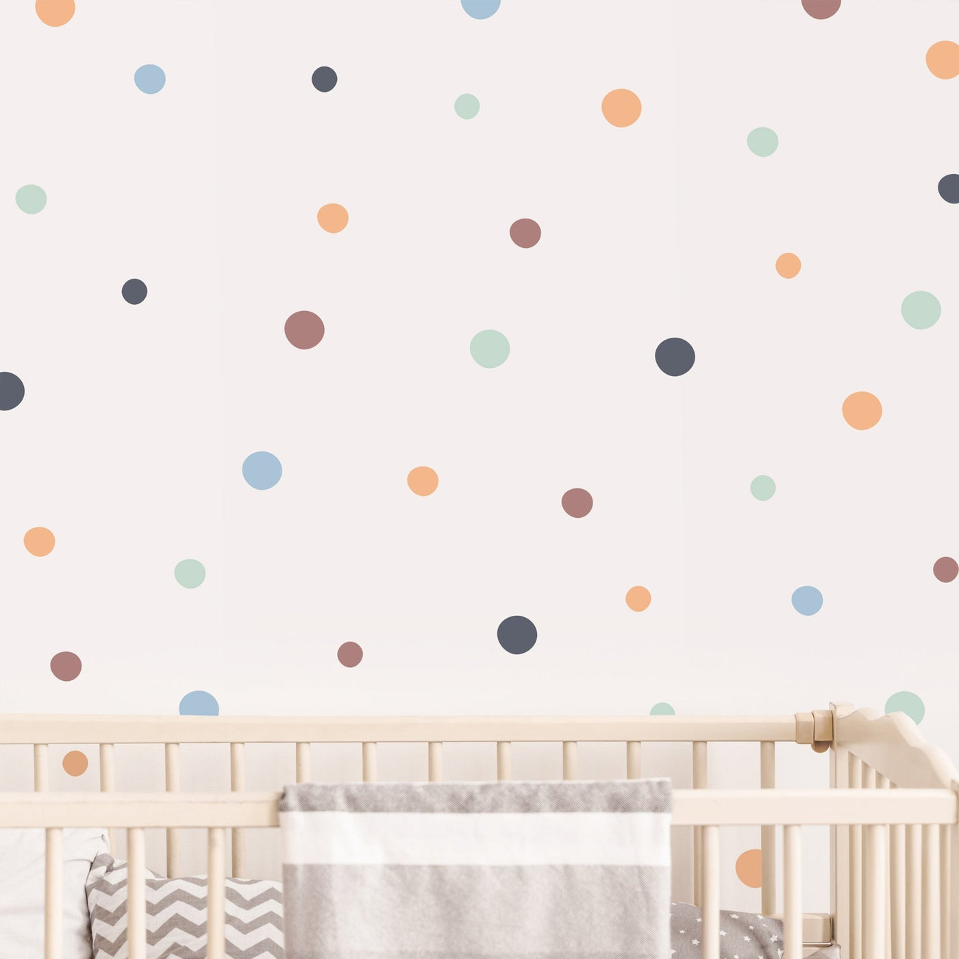 Warm and Earthy Irregular Shape Polka Dots Wall Stickers Colour Combo 1 - Jack Harry and Ollie