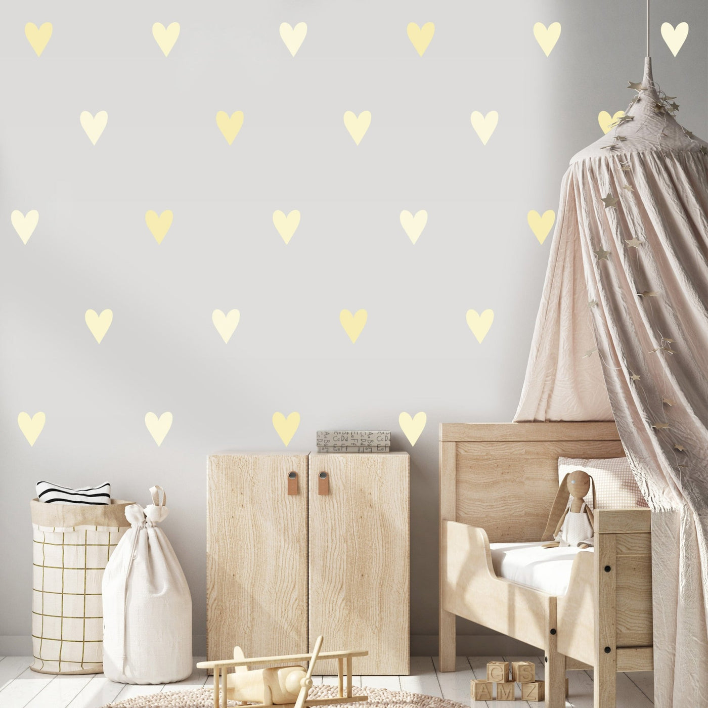 Yellow Heart Wall Stickers - Jack Harry and Ollie